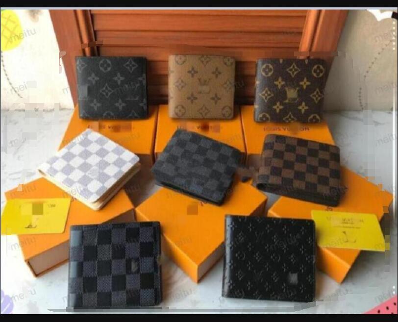 

GGLVlouisvittonysl Luxurys Billfold Wallet Paris Plaid Style Designer Purse High End Luxury Wallets Handbag