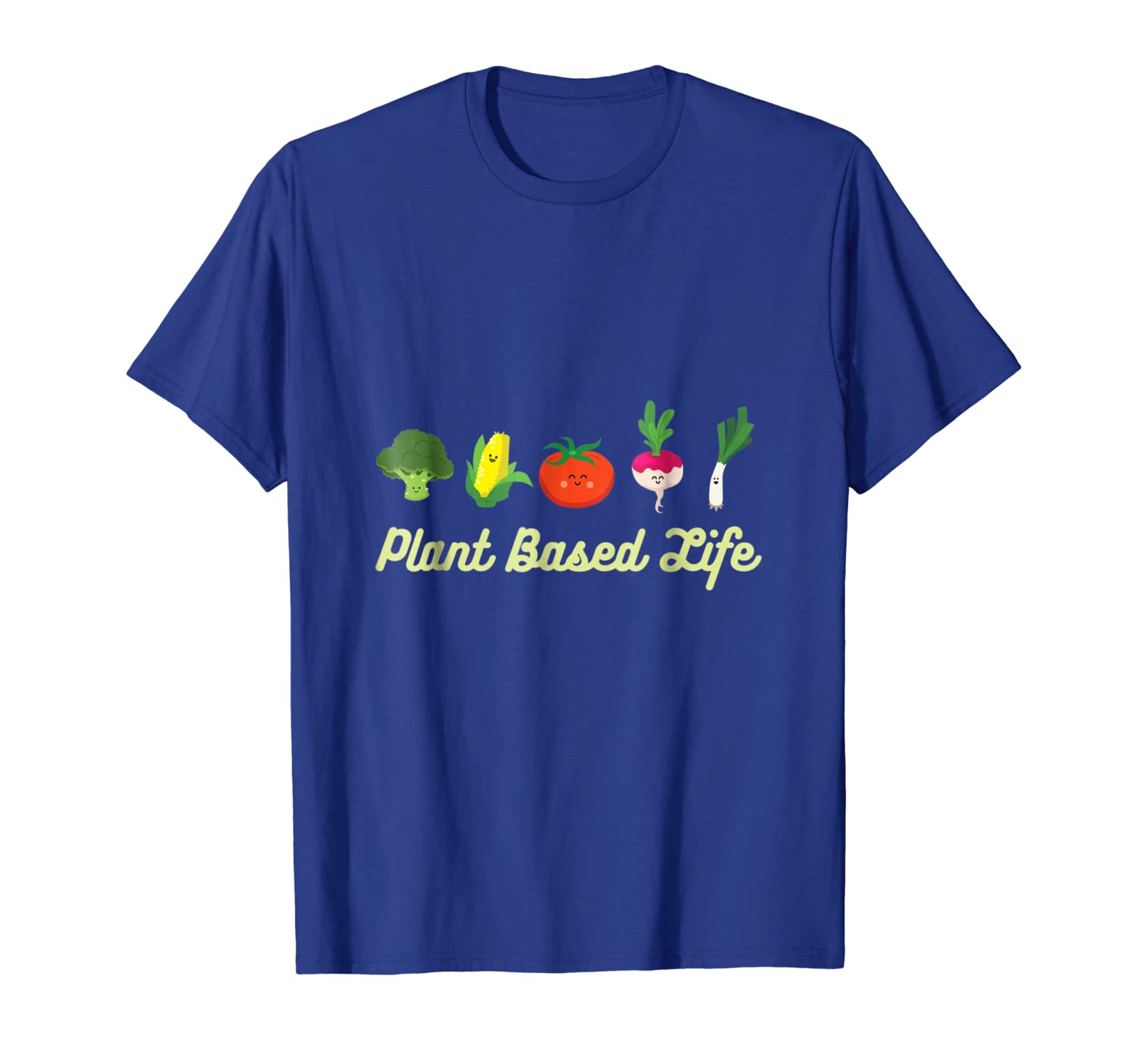 

plant based life - funny vegetable t-shirt, White;black