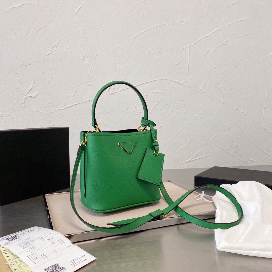 

Women Luxury Design Cross Grain Cowhide Drawstring Bucket Bag Multiple Colors Shoulder Bags Cross-body Handbag Makeup Package Casual Fashion