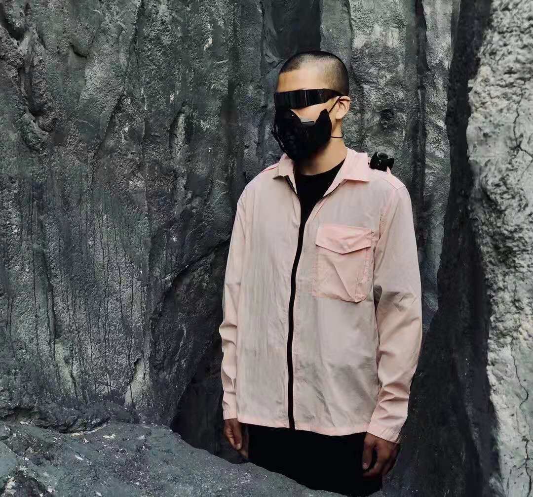 

High version 2021 New Fashion trends Island shoulder sunscreen couple's loose ins stand collar skin Fashion trends jacket stone, Black;brown