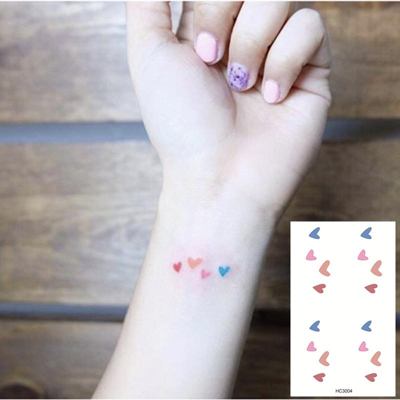 

Temporary Tattoos Nu-TATY 25 Set Ins Wind Waterproof Lasting Girl Heart Wrist Color Love Tattoo Sticker Transfer