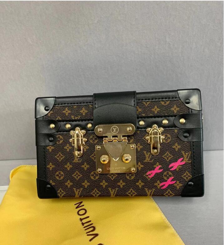 

LOUIS VITTON LV Designer Luxury Petite Malle Chain Clutch Fashion Box Bag Womens Purse Shoulder Bags Hobo Totes Handbags Ha