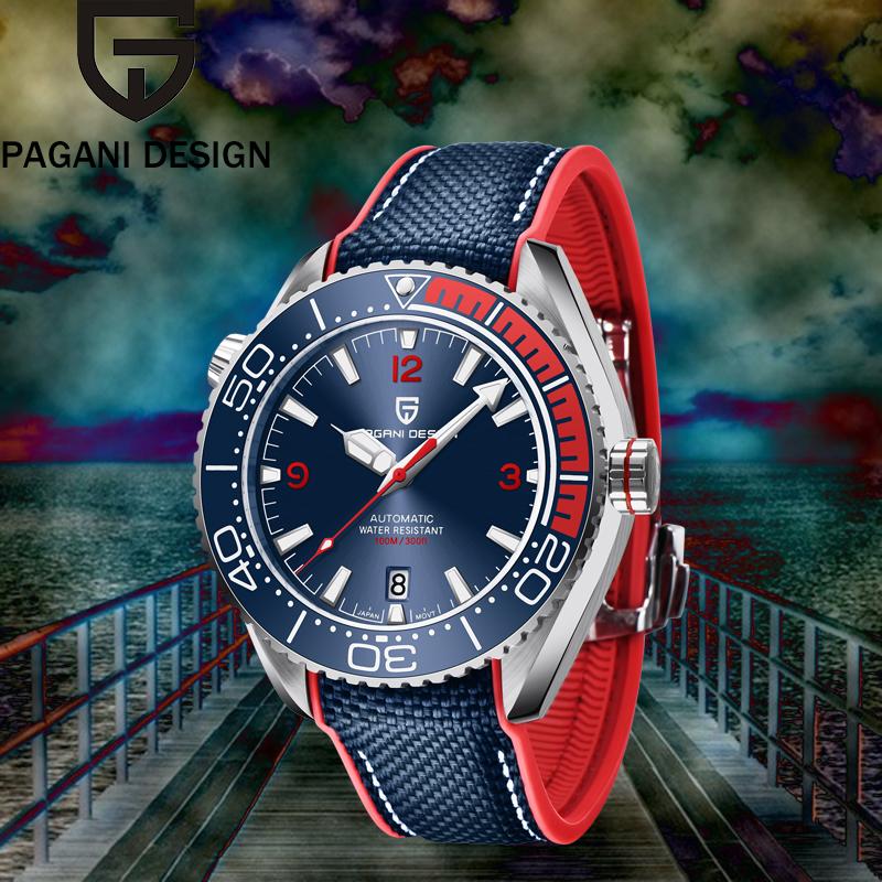 

Top Brand Men's Leisure Automatic Watch NH35A Stainless Steel 100M Waterproof Mechanical Relogio Masculino Wristwatches, Blue