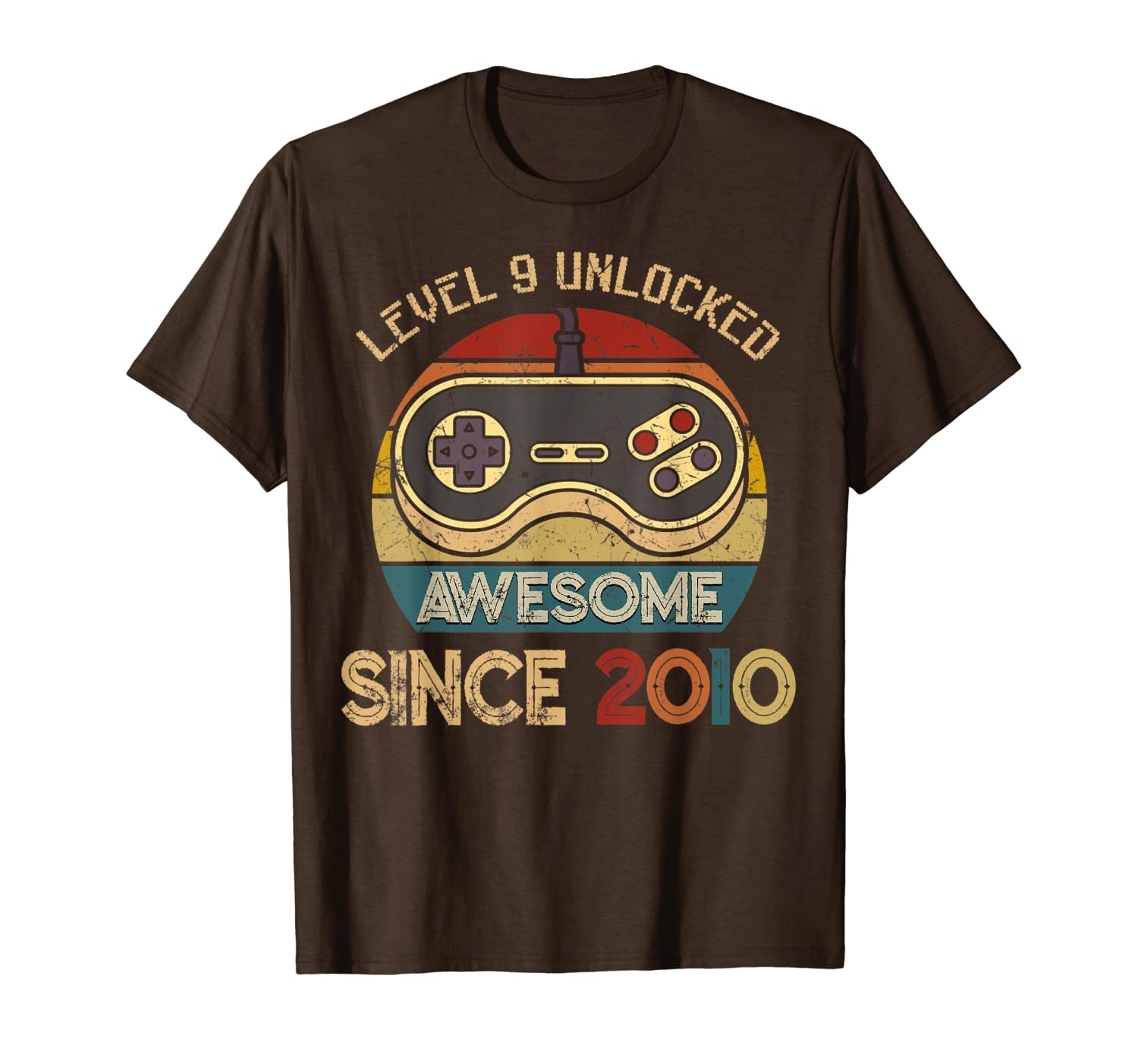 

level 9 unlocked legendary awesome epic since 2010 t-shirt, White;black