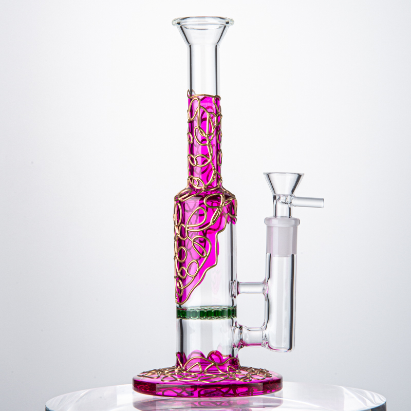 

Pyrex Heady Glass Bong 14mm Female Joint Hookah Comb Rerc Oil Dab Rig 9 Inch Water Pipes Tobacco Tool Accessories Bongs With Funnel Bowl Rigs Hookahs 3mm Thick