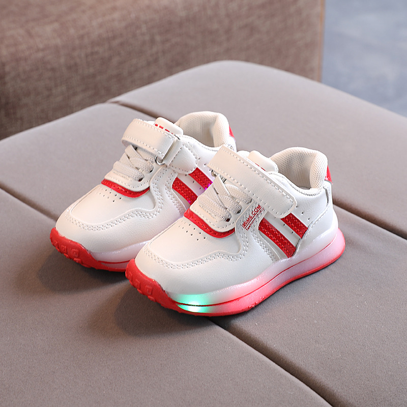 

Size 21-30 Glowing Children Shoes With Lights For Boys Girls Baby LED Shoes For Boys Luminous Kids Shoes Non-slip Girls Sneakers, Black