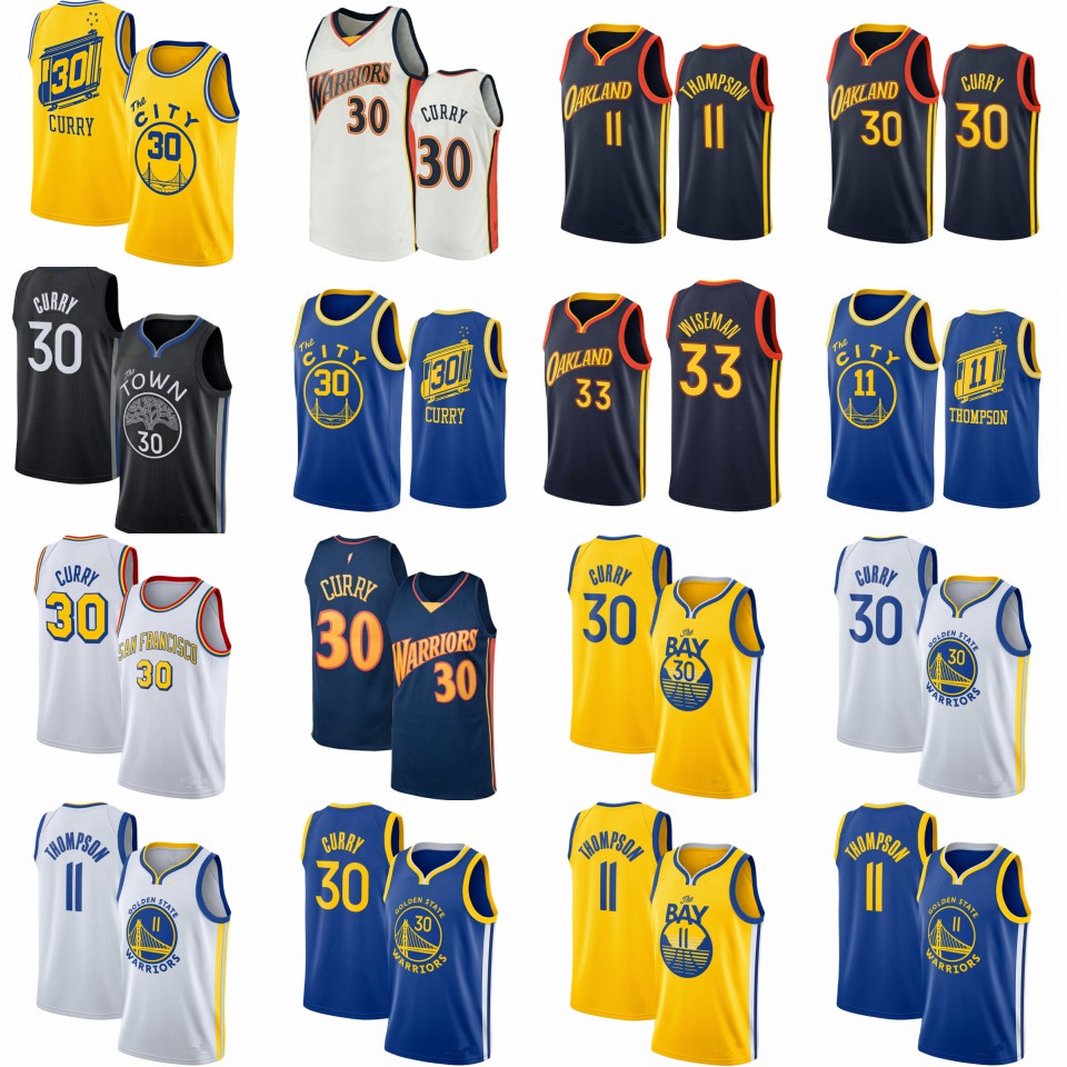 

Men Golden State Warriors Stephen 30 Curry basketball jersey Klay 11 Thompson James 33 Wiseman Stitched jerseys, My store(lzyhome)