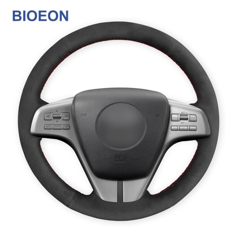 

Steering Wheel Covers Black Suede Cover For 6 GH 2007 2008 2009 2010 2011 2012
