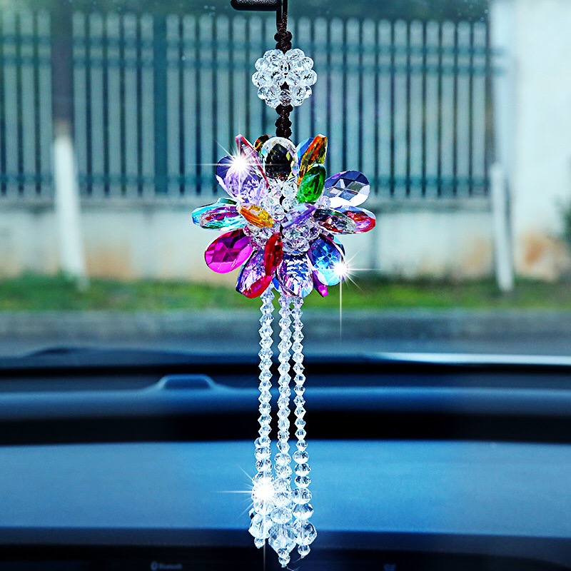 

Car Hanging Ornaments Auto Beautiful Crystal Hanging Pendant Rear View Mirror Car Decoration Car Styling Accessories