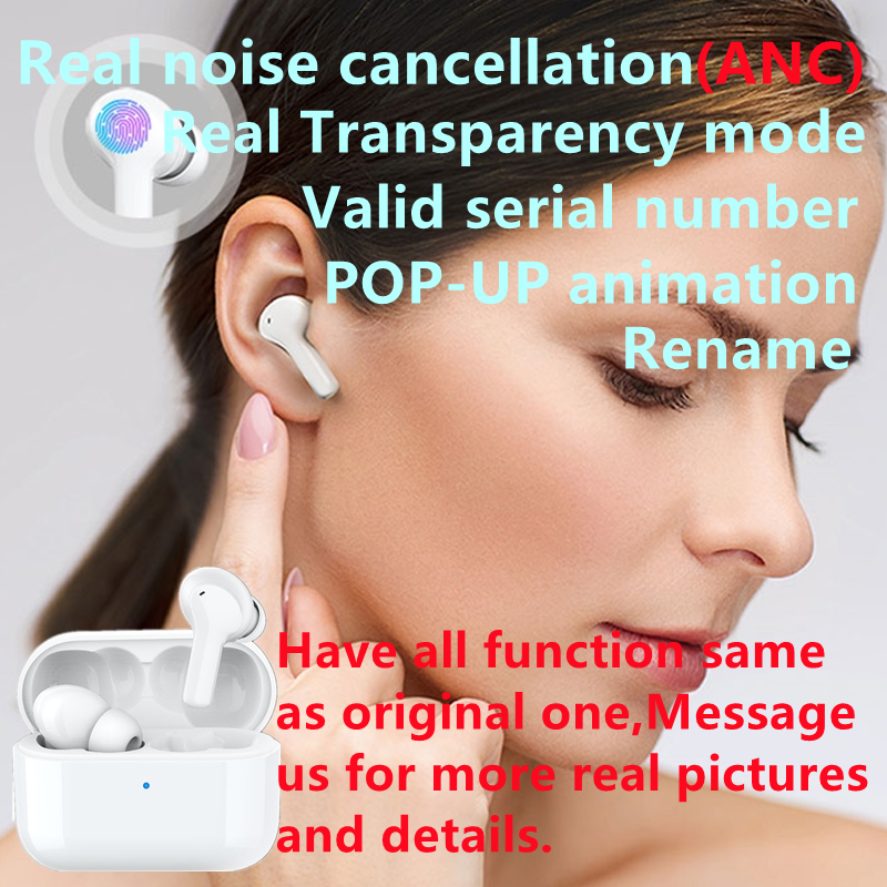 

TWS earphones AP 3 H1 real Active Noise Cancellation ANC Transparency mode Rename POP-UP animation Valid SN optical sensor Gps 2 1562 chip B