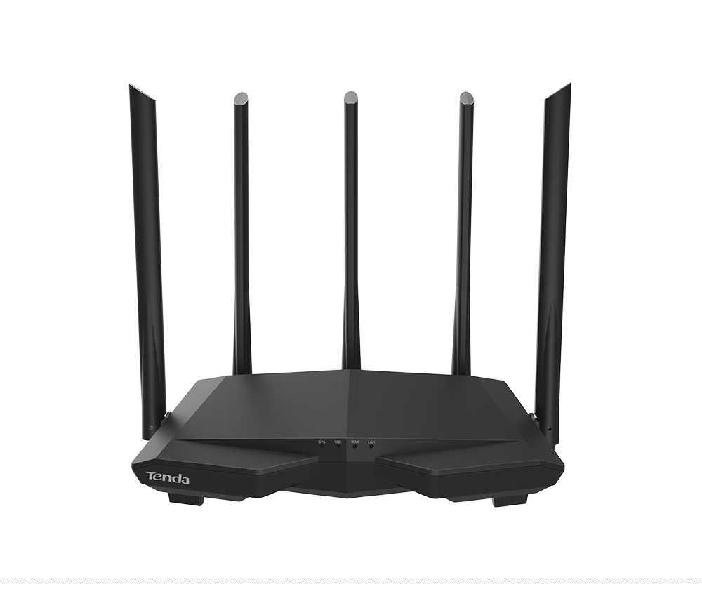 Tenda AC7 Wifi Routers 2.4Ghz/5.0Ghz Wi-fi Repeater 1*WAN+3*LAN 5*6dBi Antenna