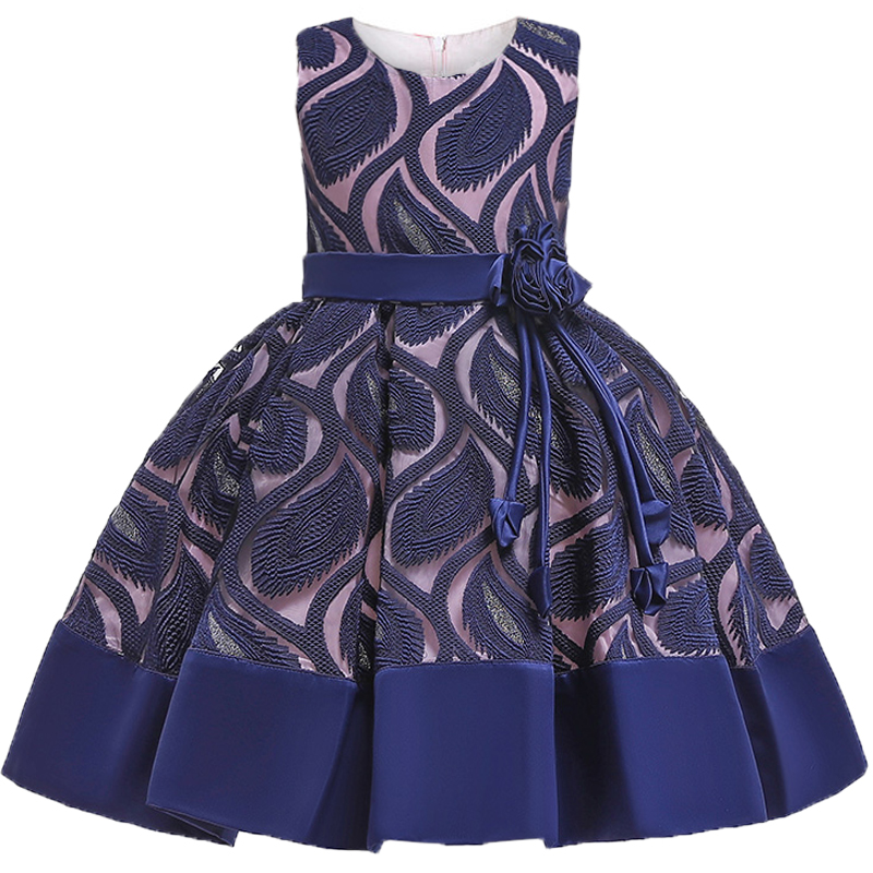 

Christmas Princess Girls Flower Embroidered Dress Elegant Kids Wedding Party Halloween Clothes, K r 0 c s original box version