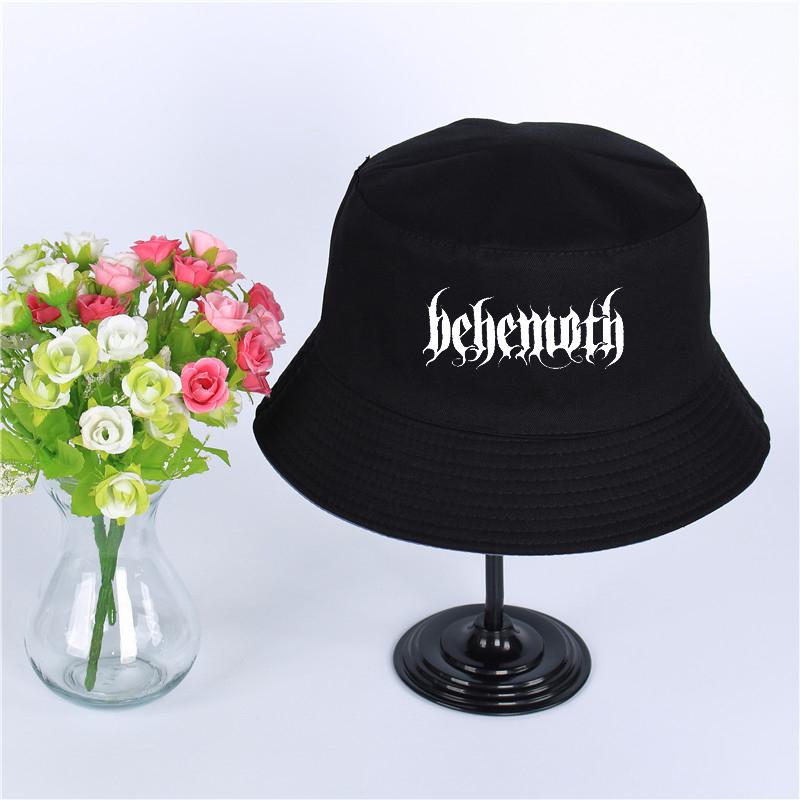 Cloches Behemoth Logo Chapeau d'été Femmes Mens Panama Seau Design Plat Sun Visor Pêcheur pêcheur