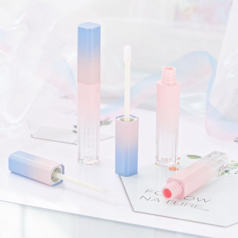 

5/10/30/50pcs 5ml Gradient Pink Blue Long Square Empty Makeup DIY Lip Glaze Tube Gloss Bottle Lipstick Shell Packaging Storage Bottles & Jar