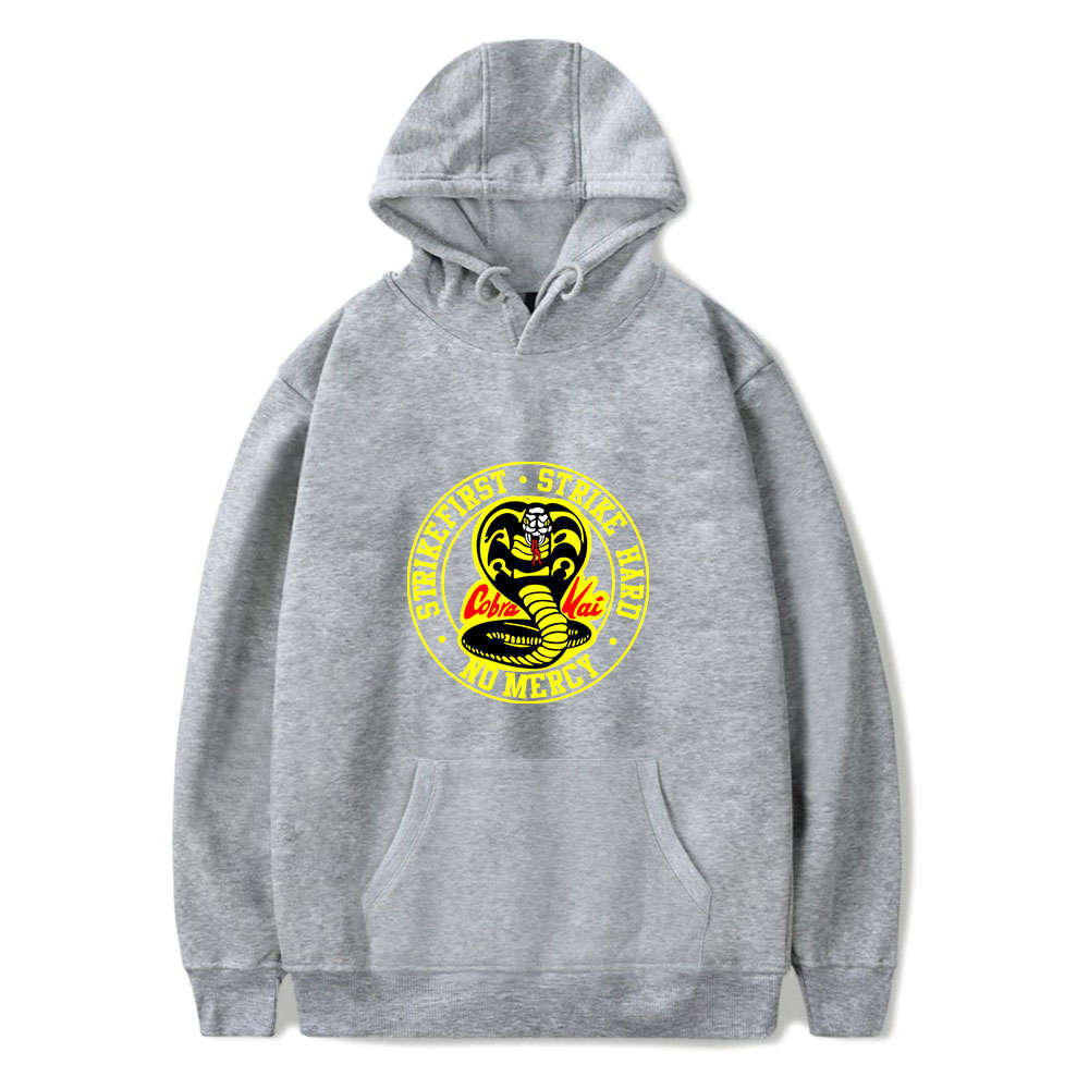 

Autumn Hoodies Men Women Sweatshirts Harajuku Hip Hop Hooded COBRA KAI boys girls Casual Popular white pullovers, Black;white