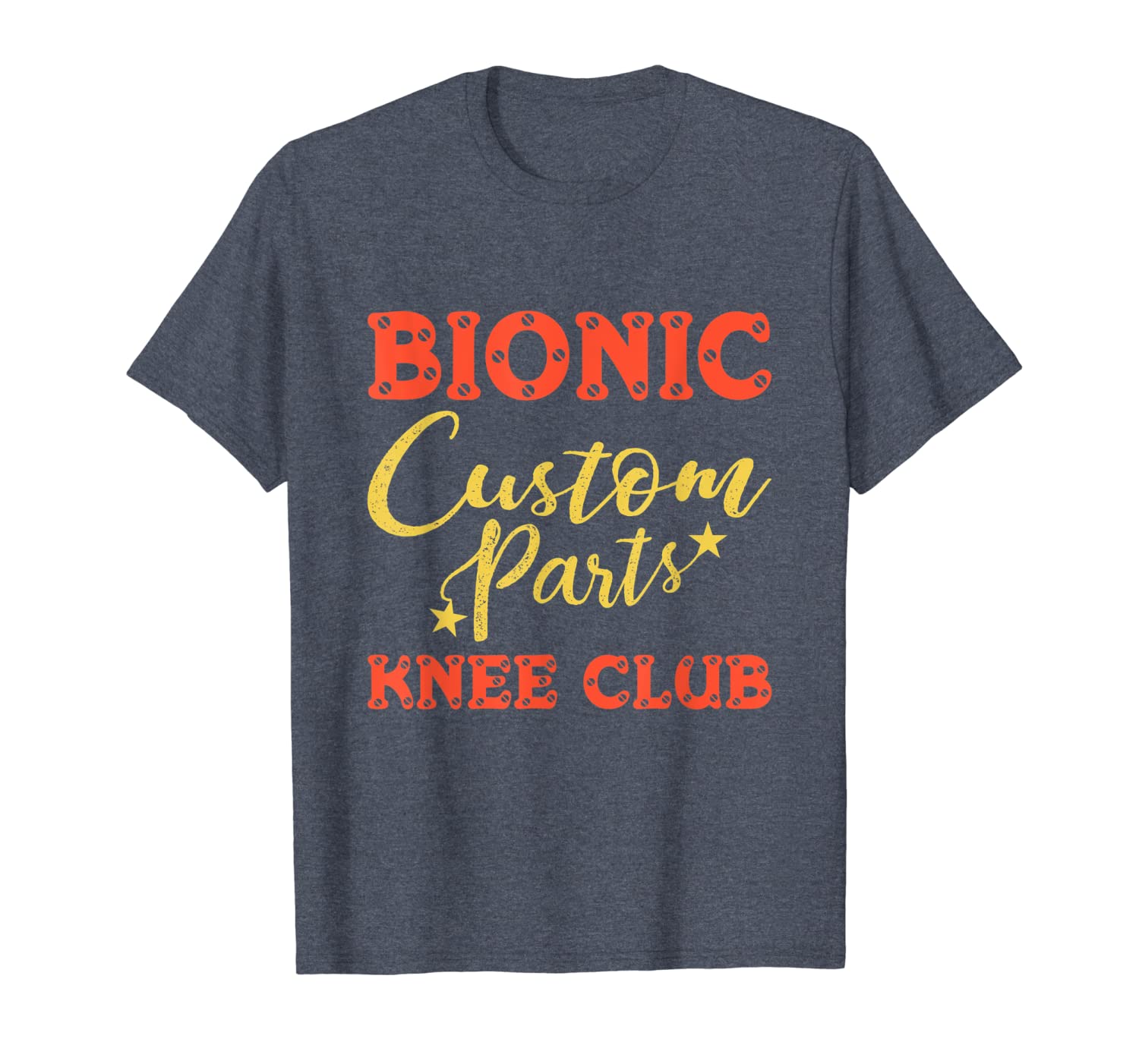 

bionic knee club custom parts t shirt, White;black
