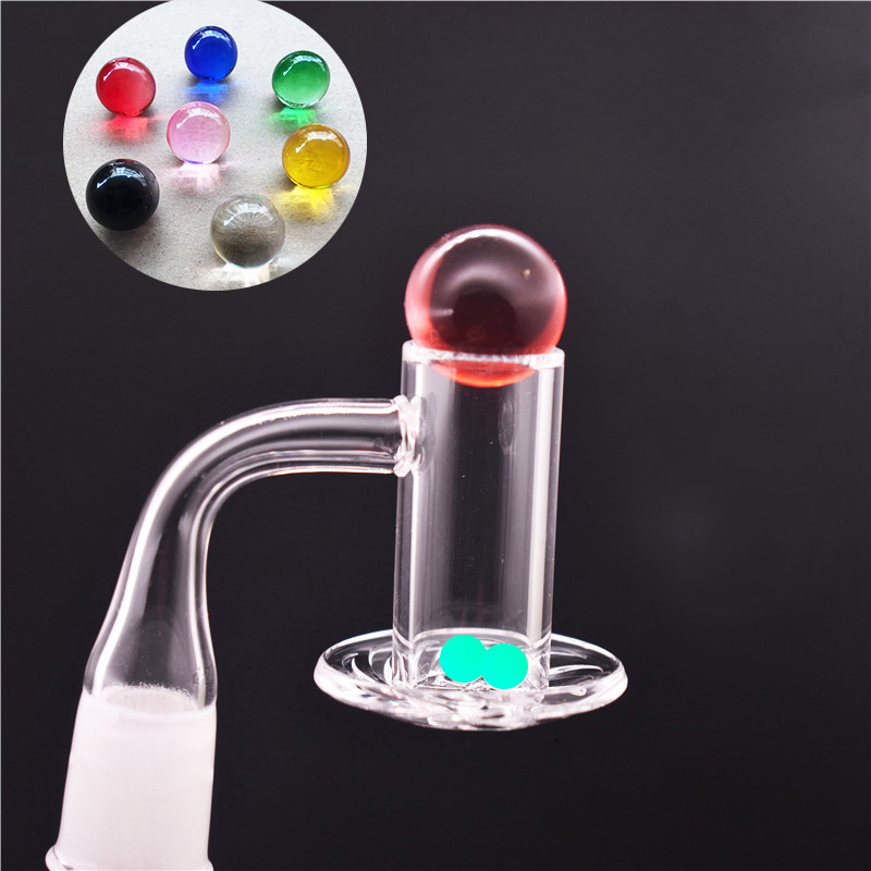 

Beveled Edge Blender Quartz Banger 20mmOD Spinning Smoking Nails With Carb Cap Terp Pearls pink blue red green For Dab Rig 2pcs