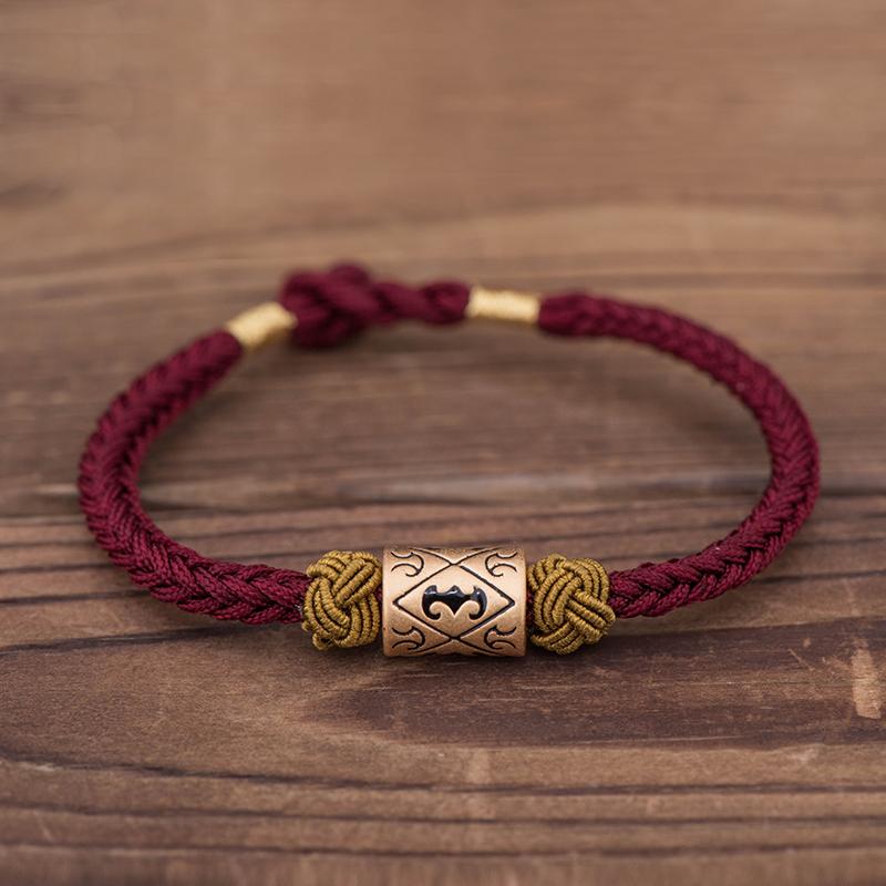 

Charm Bracelets Bodhisattva Manjusri Mantra Buddhist Scriptures Hand Knitted Chain Bracelet Amulet Bless And Protect Men Women Styles
