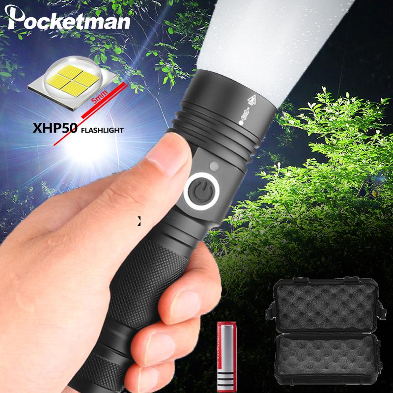 

Ultra Powerful XHP50.2 Tactical Torch USB Rechargeable Lantern Magnetic Lamp Brightest LED By 18650 Battery Flashlights Torches