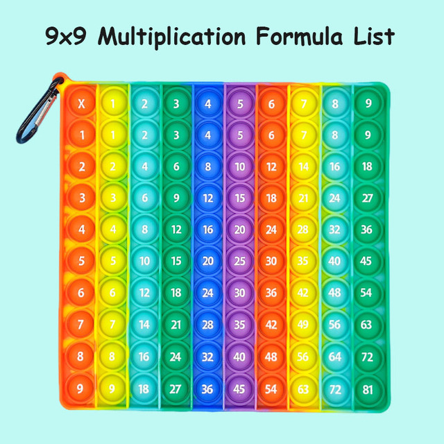 

Montessori Big Size Glow in the Dark Luminous Push Bubble Kids Toys Baby Math Arithmetic 9x9 Multiplication Table Teaching Aids Educational Toys Gift