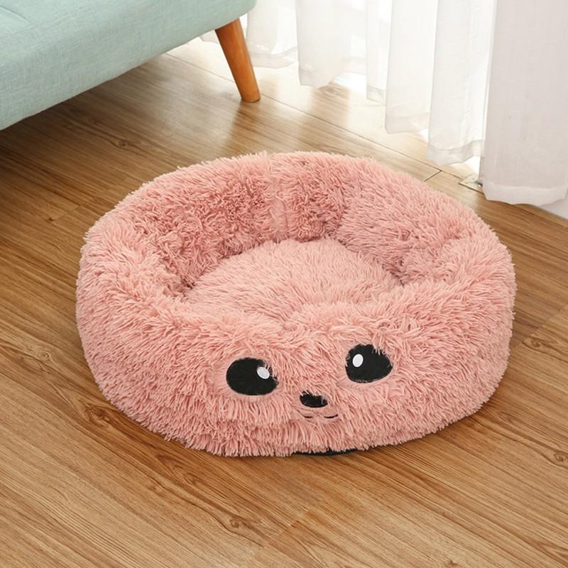 

Super Soft Pet Bed Kennel Dog Round Cat Winter Warm Sleeping Mat Long Plush Puppy Cushion Mats House Supplies Kennels & Pens