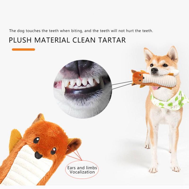 

Pet Animal Shape Plush Puppy Squeaky Interact Dog Toys Small Large Dogs Chew Bite Resistant Funny Accessories Cat