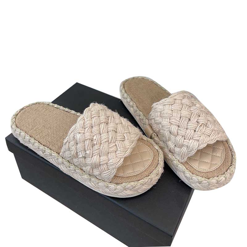 

Espadrilles Womens Designer Platform Slippers Metal Lambskin Mules Retro Flat Sandals Flip Flops Summer 2022 Classic Loafer Luxury Rubber Plus Size Black Beach, #2