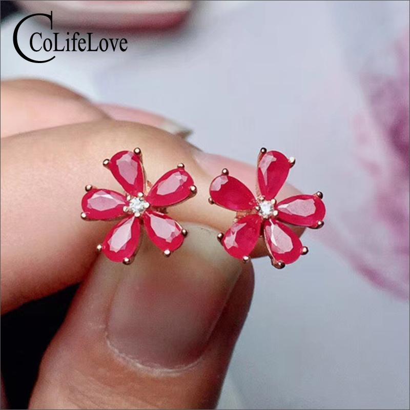 

Stud Simple Ruby Earrings 10 Pcs 3mm*5mm Natural Silver 925 Sterling Jewelry Birthday For Woman, Golden;silver