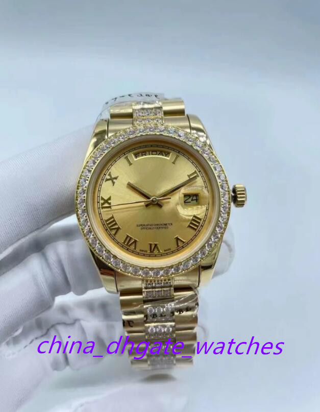 

SBB Factory Unisex Hot Sell watch 36mm 128235 Day Date President Diamond Asian 2813 Automatic Movement Watches Women's /Men
