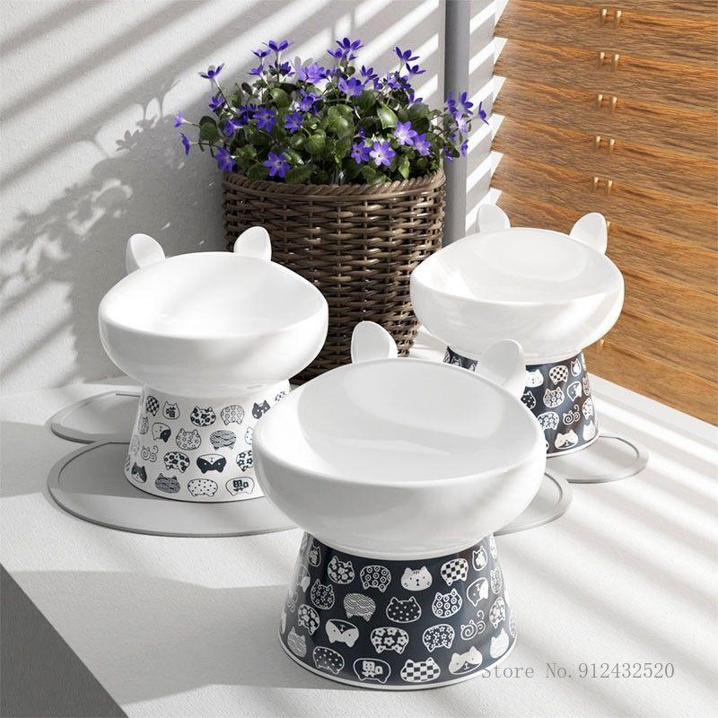 

Cat Bowls & Feeders Ceramic Anti-Tip Bowl, Food Neck Guard, Dog Rice Bowl