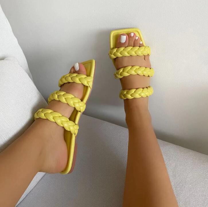 

Women's slippers 2021 summer one-flip flat sandals