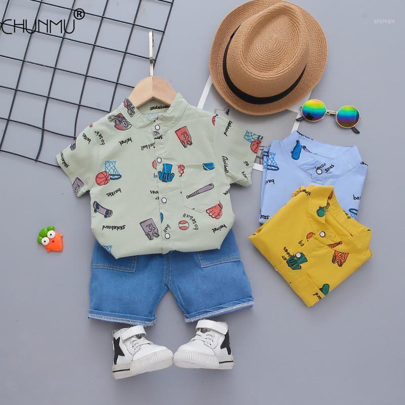 

Children's Clothing Sets Summer Kids Clothes Casual Prints T-shirt + Shorts 2Pcs Sports Suit Toddler Baby Boys, White