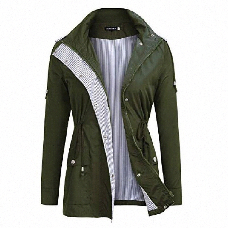 

women's Coat Casual / Daily Spring & Summer Regular Coat Regular Fit Sporty Jacket Solid Color Navy Green Black d1Mn#