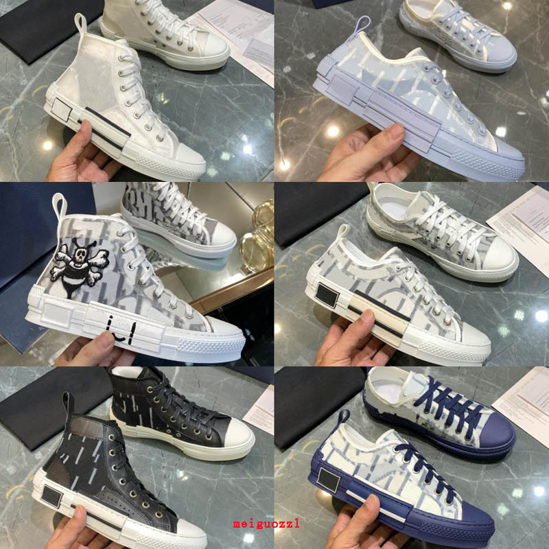 

New Designer Sneakers brand Shoe B23 Oblique High Low Top Mens Sneaker B24 Technical Canvas Leather Women Casual Shoes bee Top Quality Luxurys Trainers, Color 9