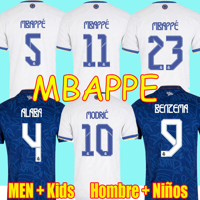 

2021 Real madrid jerseys MBAPPE BENZEMA soccer 2022 Fans Player football shirts ALABA HAZARD CASEMIRO MODRIC VINI RODRGO VALVERDE camiseta men kids kit maillot, Kids home