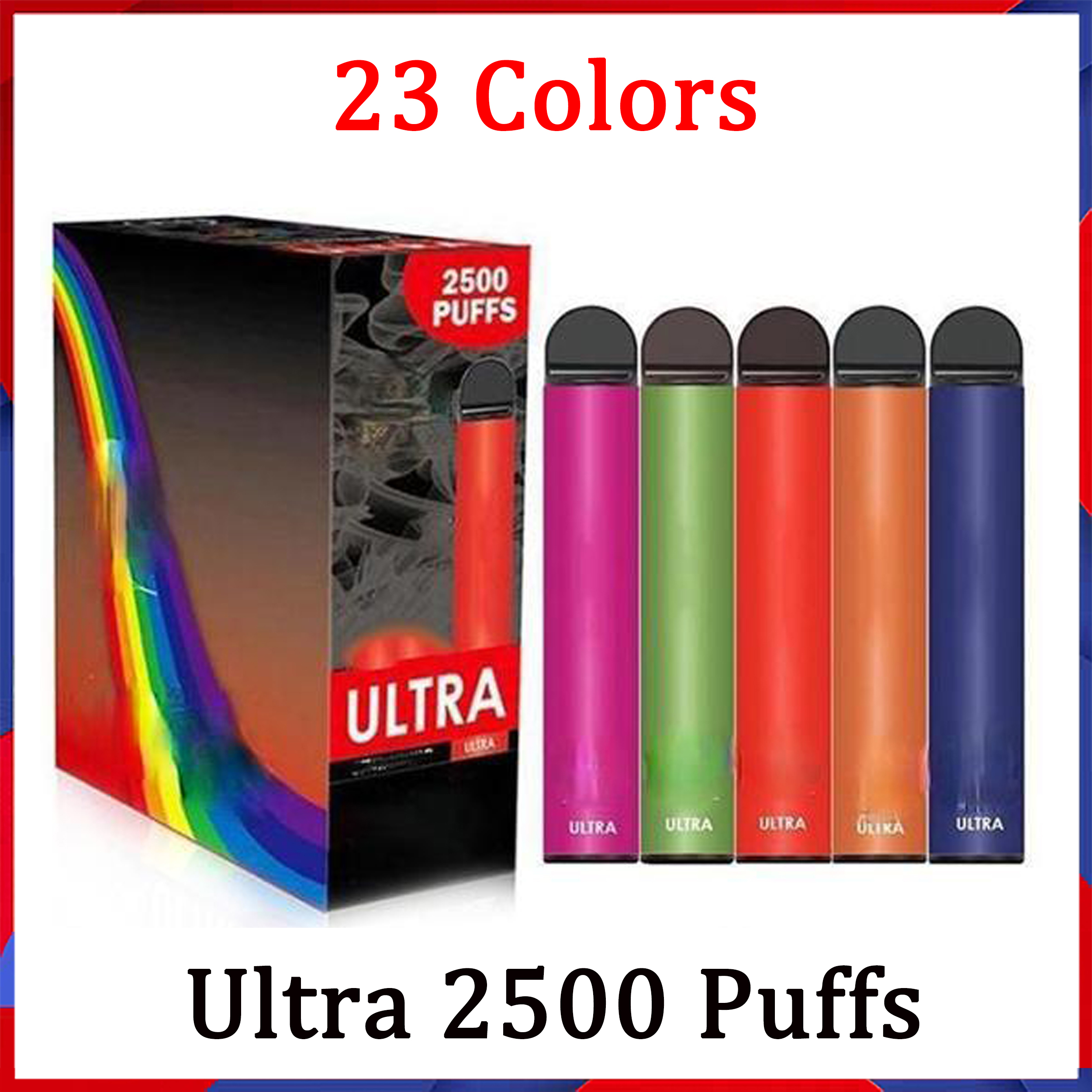 

Wholesale Ultra 2500 Puffs Disposable cigarette Vape Device 850mah Battery 8ml Cartridge Starter Kit Vs Infinity Fumed Fast Ship