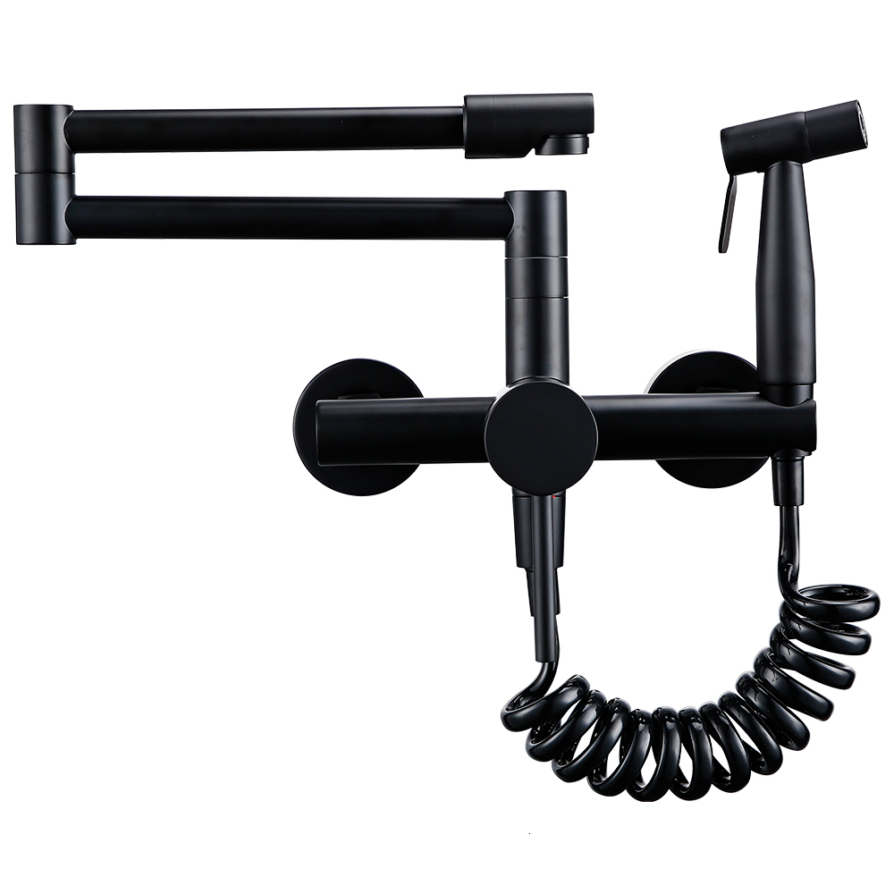 

Kitchen Faucets Wholesale Black and Cold Pull Out Mixer Tap Pot Filler Synchronize Airbrush Z11c