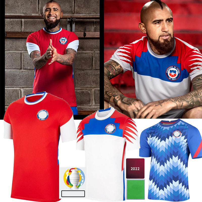 

2021 CHILES SOCCER JERSEYS Copa America PULGAR 13 A.VIDAL 8 MEDEL 17 MORA 11 VEGAS 16 20/21 HOME AWAY Training jersey football shirts, 20/21 away
