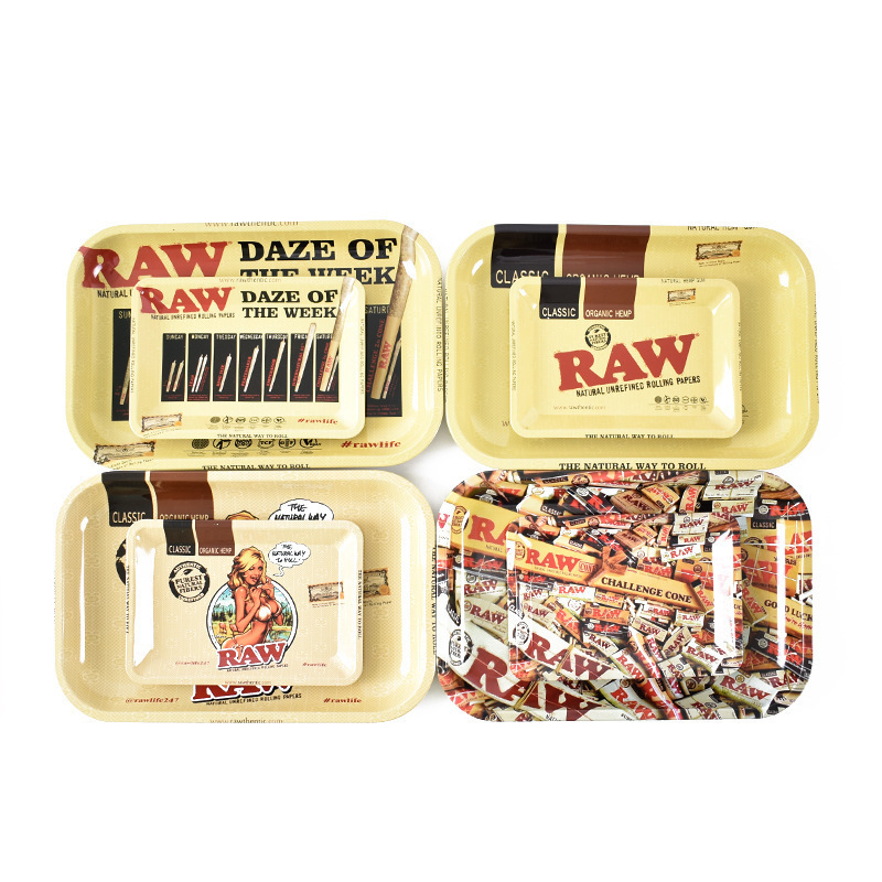 

40Styles 180*125*15mm Tobacco Rolling Metal Tray Handroller Roll Case Smoking Accessories Roller Tobacco trays