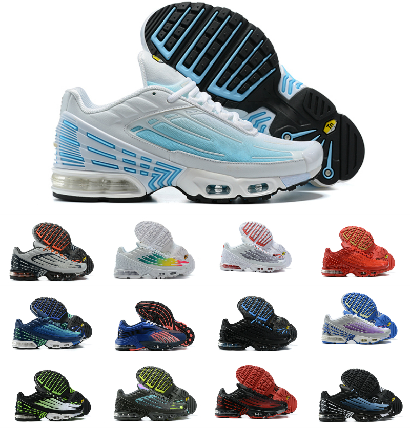 

Tn Plus 3 III Tuned Running Shoes Chaussures Top Quality Triple White Black Hyper Blue Green OG Neon Mens Womens Sneakers Sports Runners, G034