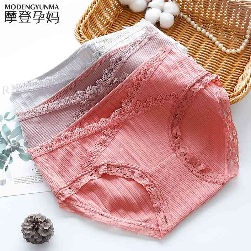 

Pregnant women's low waist pure underwear full cotton abdominal support shorts maternal traceless large U-shaped briefs, Red