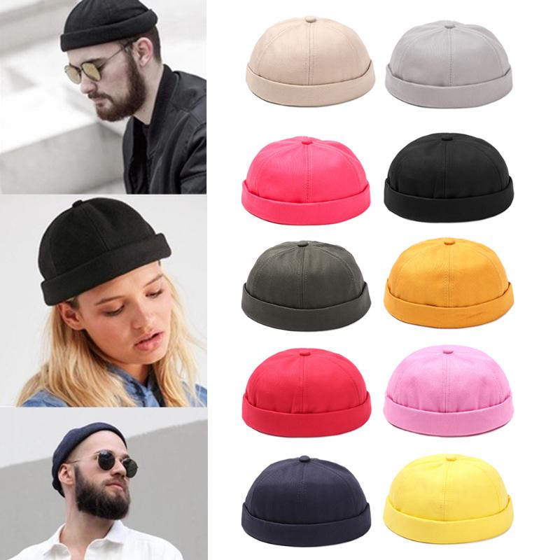 

Berets Fashion Hip Hop Snapback Cap Summer Cotton Adjustable Street Dance Beanie Hat Brimless Skull Women Men Casual Baseball, Blue