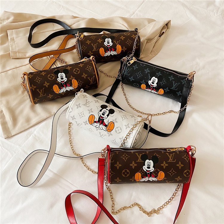 

luxurys Girls Handbags New Kids Cartoon Printed casual Messenger Bags women Mini Change Purse Children chain one shoulder bag C6975, Black