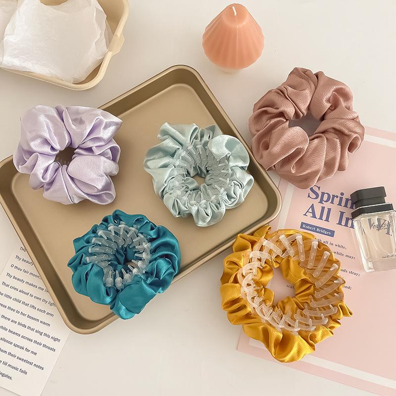 

Hair Accessories Women Elegant Colorful Silk Bird's Nest Shape Stretch Hold Tool Bun Maruko Headband Fashion