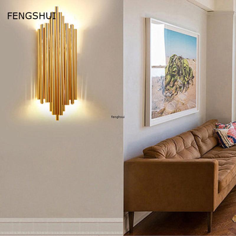 

Postmodern Lights Luxury Led Wall Corridor Aisle Loft Creative Bedroom Bedside Lamp Stairs Bar Dining Room Deco Luminaire