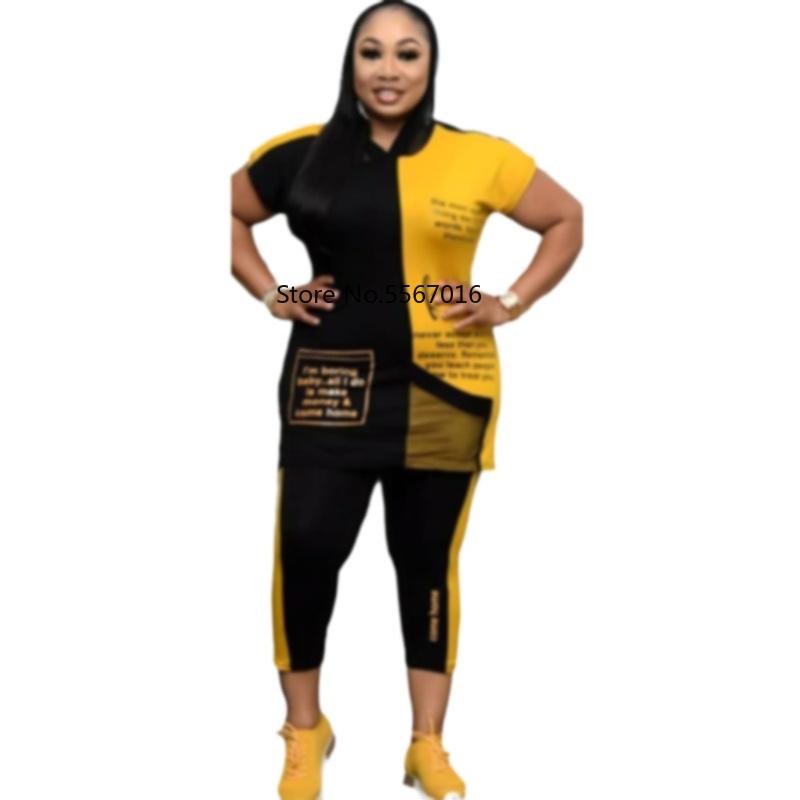

Ethnic Clothing 2 Piece Set Women African Clothes Africa Dashiki Letter Print Two Suit Tops Legging Pants Party Dresses Plus Size