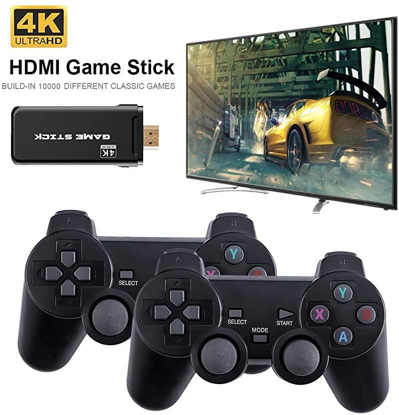 

With 2.4G Wireless Controller Portable 4K TV Support CPS PS1 Retro Game Console Output Players