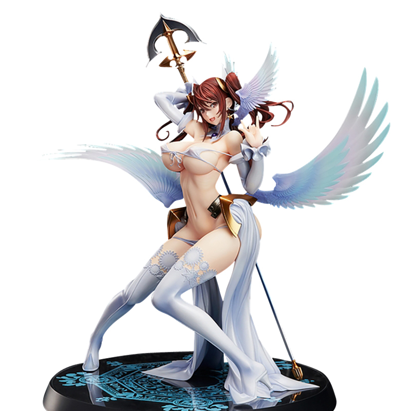 

Anime 24cm Native Sexy girl Figure Raita Pure white Magical Angel Kuramoto Erika PVC Action Figure Adult Model Toys Doll Gift X0503