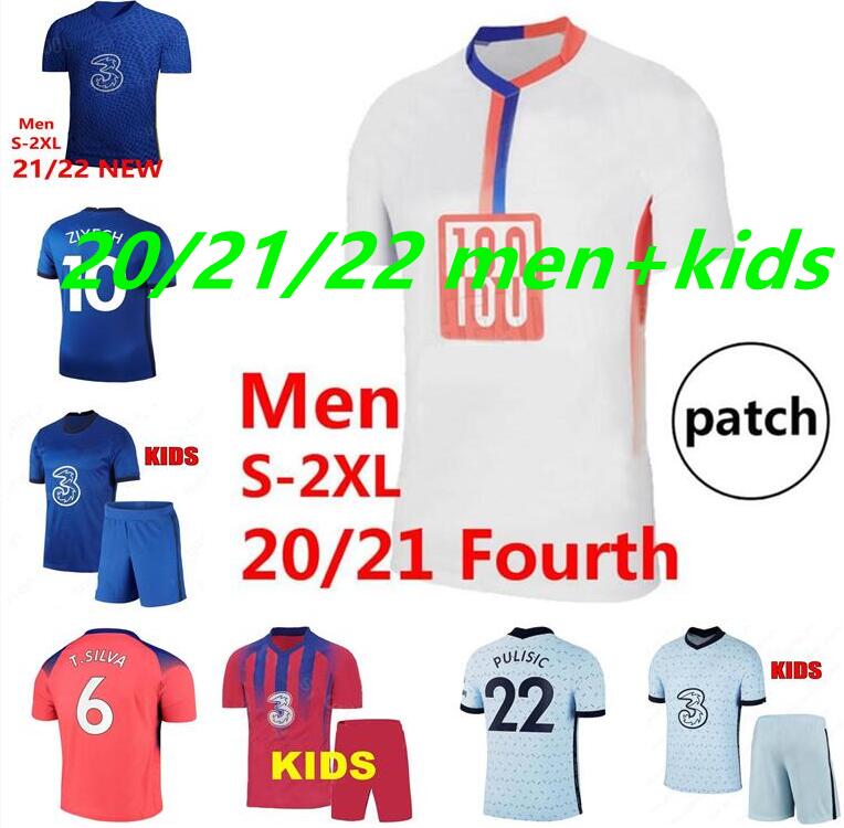 

Adult Soccer Jerseys Chels Havertz 2021 2022 WERNER Chilwell PULISIC Kanté ziyech Silva 20 21 kids kit Camiseta pre match polo shirts, Ivory
