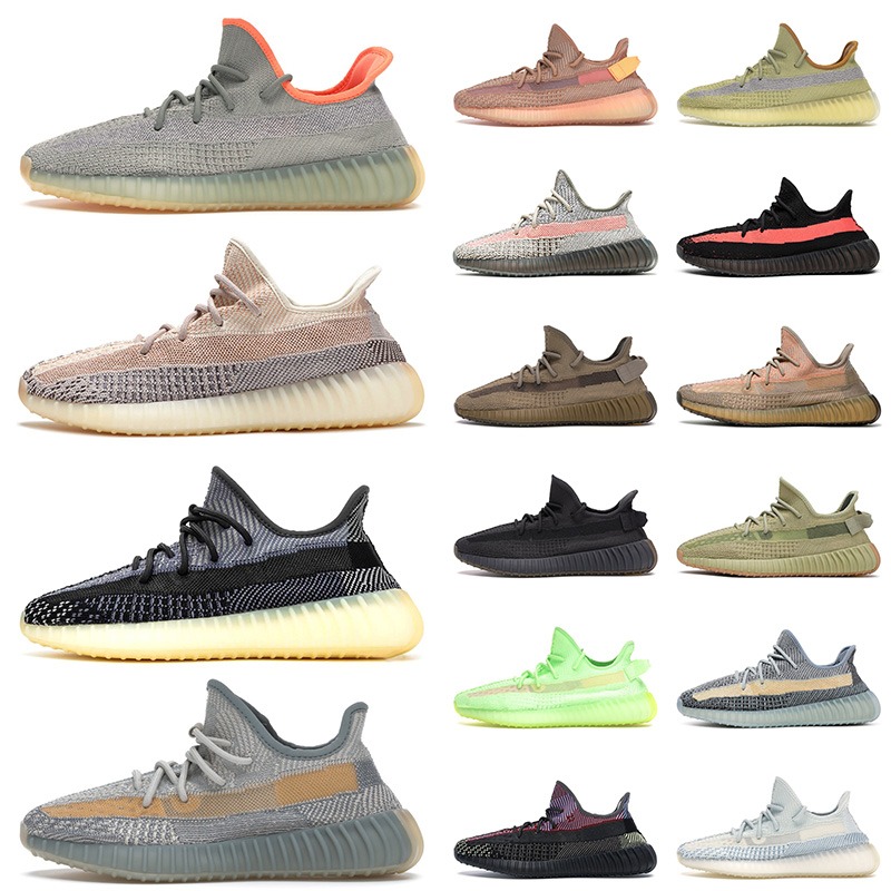 

2021 Newest Arrival Kanye Running Shoes Mens Womens Desert Sage ASH Pearl Carbon Yecheil Cloud White Static Synth Outdoor Trainers Sneakers 36-48